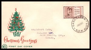 Australia 342 ChristmasUN New York 12 C George Typed FDC