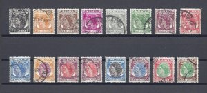 MALAYA/MALACCA 1954/57 SG 23/38 USED Cat £120