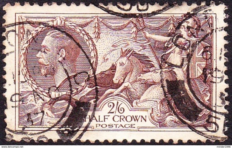 GREAT BRITAIN 1934 KGV 2s/6d.Chocolate-Brown  SEAHORSES 1934 SG450 Excellent ...