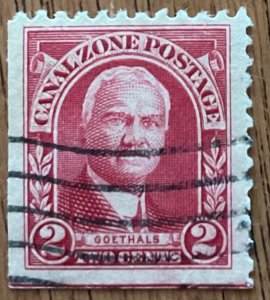 Canal Zone #106a Used Bklt Single Major General G W Goethals SCV $.25 L48