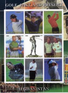 GOLF Stars Sheet (9) Perforated Mint (NH)