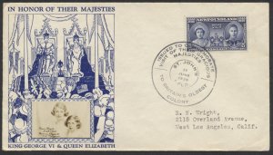 1939 Newfoundland #249 Royal Visit FDC Crosby Photo Cachet Princesses St John's