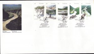 Canada-Sc#1325a-stamps on FDC-Heritage Rivers-1991-