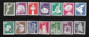 Germany Berlin 1975 Industry Sc 9n359-364,366-368,369,370,372,374,376 MNH A3015