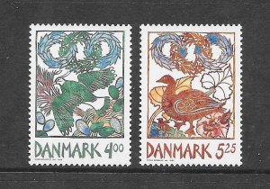 BIRDS - DENMARK #1150-51  MNH