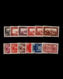 VINTAGE:MOROCCO-GERMAN 1933 OGLH SCOT # 124-143 $ 8.55 LOT # VSAMORROC1933/34A-Z