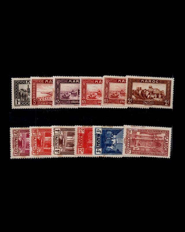 VINTAGE:MOROCCO-GERMAN 1933 OGLH SCOT # 124-143 $ 8.55 LOT # VSAMORROC1933/34A-Z