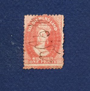 26 - TASMANIA AUSTRALIA - Scott 29 - used - perf 12 - Van Diemens Land