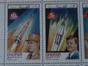 ​DHUFAR- FAMOUS PERSONS & SPACE PROGRAMS- MNH-SHEET VF-EST-$12-PROMOTE-50% OFF