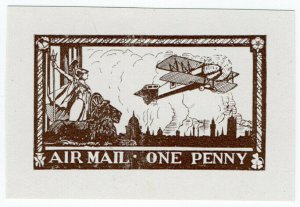 (I.B) Cinderella Collection : Aero Stamp Air Mail Essay (Britannia)