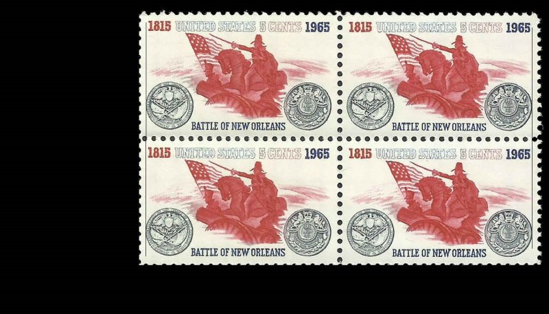 # 1261 Mint Never Hinged ( MNH ) Plate Block BATTLE OF NEW ORLEANS Xf++++