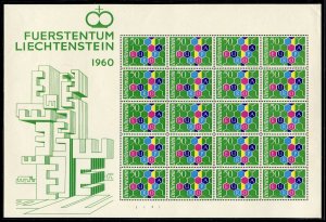 LIECHTENSTEIN SCOTT #356 EUROPA 1960 MINIATURE SHEET MINT NEVER HINGED