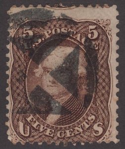 US Scott # 76 5c Jefferson Fancy Cancel