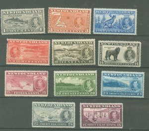 Newfoundland #233-243 Unused Single (Complete Set)