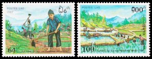 Laos Scott 832-833 (1987) Mint NH VF C