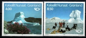 Greenland  #240-1  MNH  CV $5.00 (V5304)