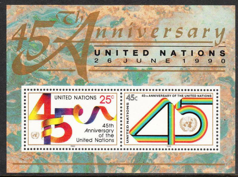 579 United Nations 1990 45th Anniv. SS MNH