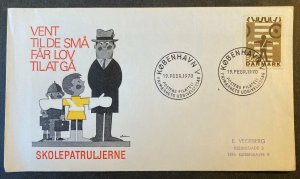 Denmark 1970 FDC road safety school patrol children 