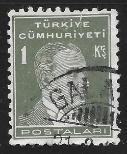 Turkey #740 1k Mustafa Kemal Pasha