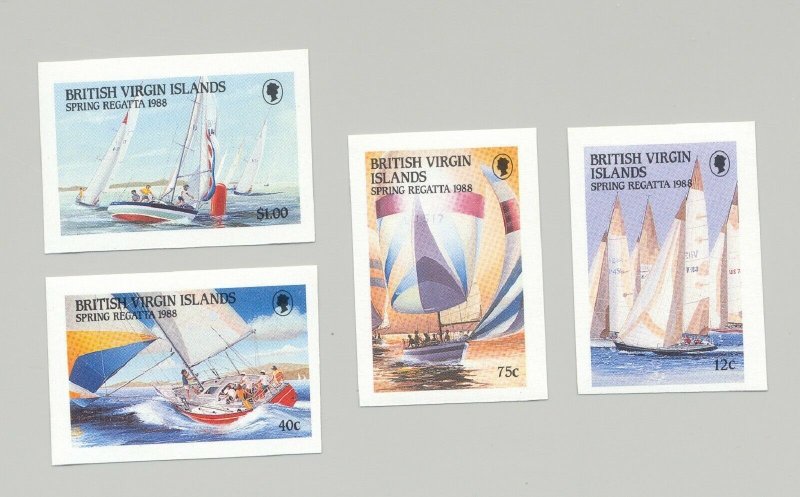 British Virgin Islands #631-634 Sailing, Yachts 4v Imperf Proofs