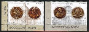 VATICAN Scott 1332-1333  MNH** 2006 set corner copies with labels