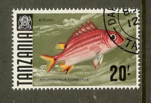 Tanzania, Scott #34, 20sh Squirrelfish, Used