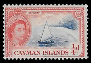 Cayman Islands #135 MNH; 1/4p Cat Boat (1955) (2)