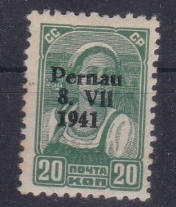 1941 Germany Occupied Estonia: USSR stamp o/printed PERNAU