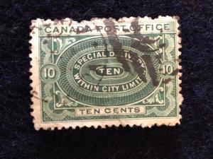 Canada – 1898 – Special Delivery – Single Stamp – SC# E1 - Used