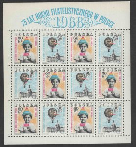 Poland Scott 1591-1592 MNH** 1968 Sheet