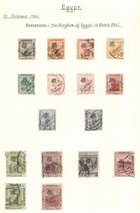 EGYPT Collection 1866-1952 on quadrille pages, Mint & Used, Scott $1,563.00