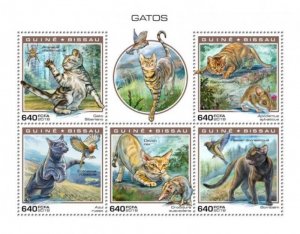 Guinea-Bissau - 2019 Cat Breeds - 5 Stamp Sheet - GB181103a