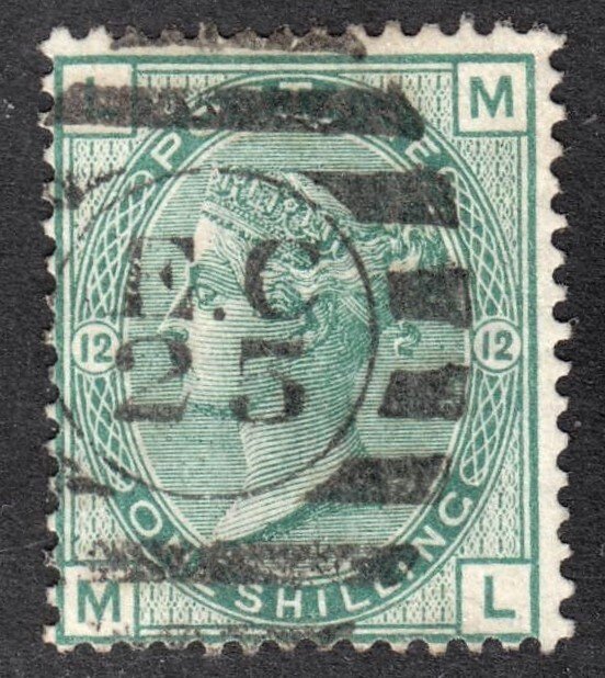 Great Britain Scott 64 plate 12  Fine used with a neat SON cancel. FREE...