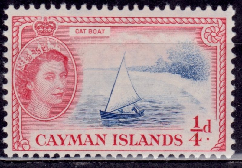 Cayman Islands, 1953, Queen Elizabeth II, Cat Boat, 1/4p, MNH**