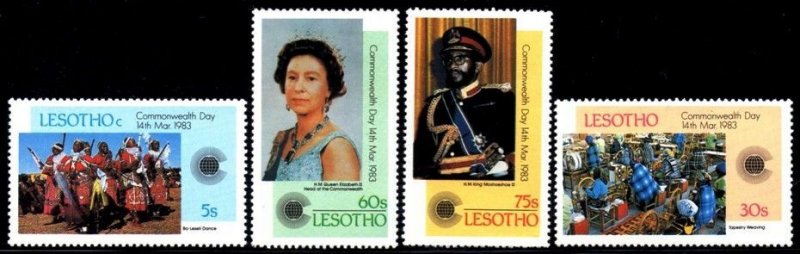 Lesotho  1983  - COMMONWEALTH DAY - MNH  set #  394-397