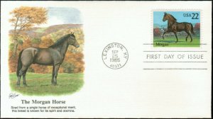 US 1985 Fleetwood Cachet FDC Horses Complete issue of 5,Sc # 2155-2158,2158a,