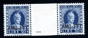 AMG Free Territory of Trieste (FTT) Bush F48 MNH Gutter Pair