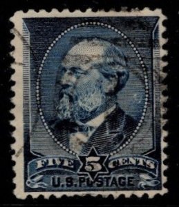 1888 US Scott #- 216 5 Cent James Garfield Used Light Cancel