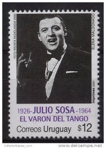 URUGUAY Sc#1934 MNH STAMP Tango Music Julio Sosa singer