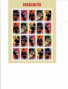 Mariachi 60 cent US Postage Sheet of 20 stamps #5703-07 VF MNH