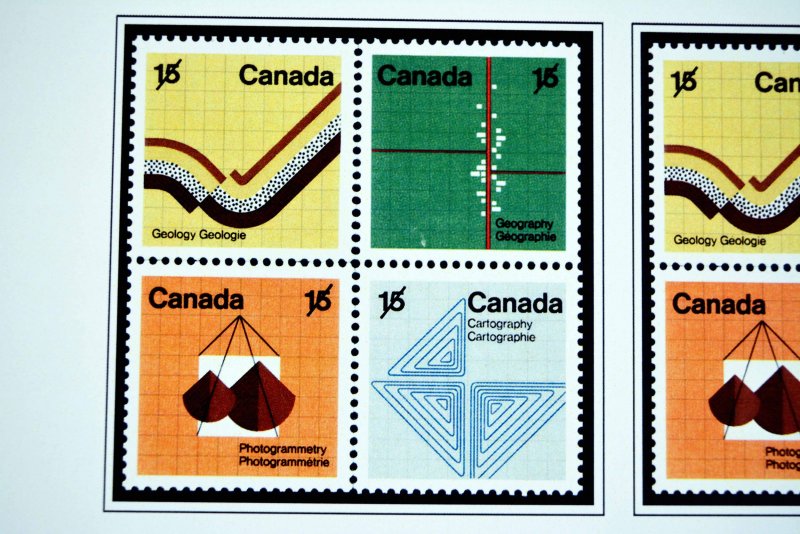 COLOR PRINTED CANADA 1953-1973 STAMP ALBUM PAGES (32 illustrated pages)