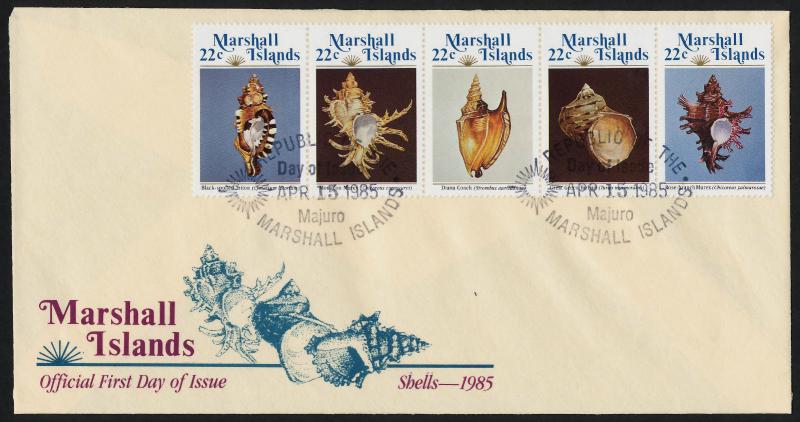 Marshall Islands 69a on FDC - Shells