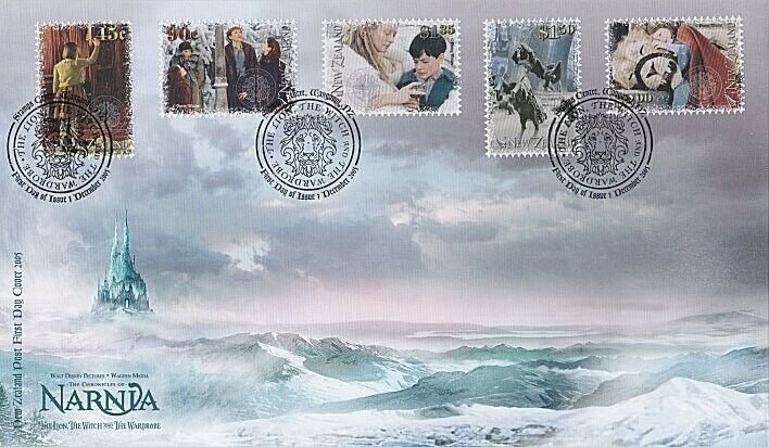 NEW ZEALAND 2005 NARNIA self adhesive set on  FDC...........................W524