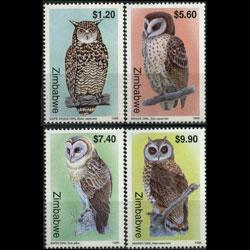 ZIMBABWE 1999 - Scott# 820-3 Owls Set of 4 NH