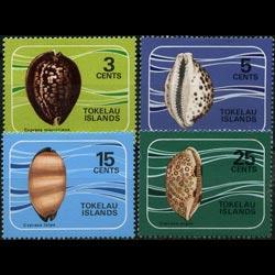 TOKELAU 1974 - Scott# 41-4 Sea Shells Set of 4 NH