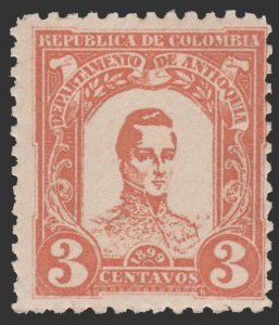 COLOMBIA - ANTIOQUIA 1899. SCOTT # 120.  UNUSED.