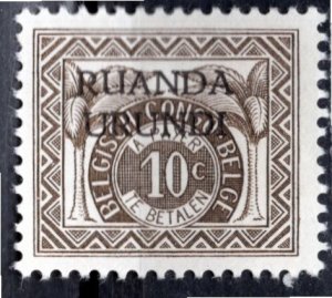 Ruanda Urundi 1959; Sc. # J13; MLH Single Stamp