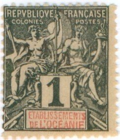 FRENCH POLYNESIA 1 MH BIN $1.60