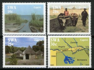 South West Africa 1986, Caprivi strip set VF MNH, Mi 596-599