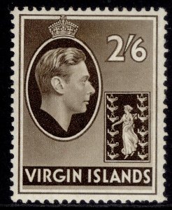 BRITISH VIRGIN ISLANDS GVI SG118, 2s 6d sepia, M MINT. Cat £70. CHALKY